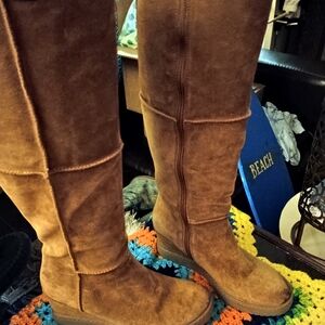 Sofft Tan Suede Knee-High Boots
